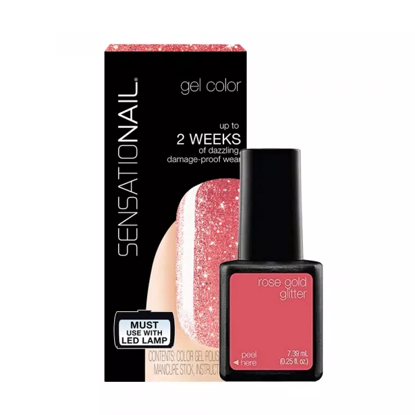 Oja semipermanenta SensatioNail Rose Gold Glitter 7.39 ml