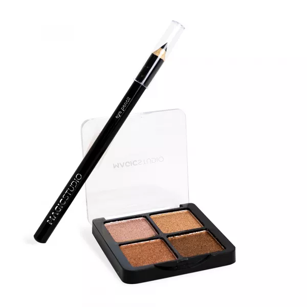 Paleta farduri si creion de ochi, Magic Studio, Brown