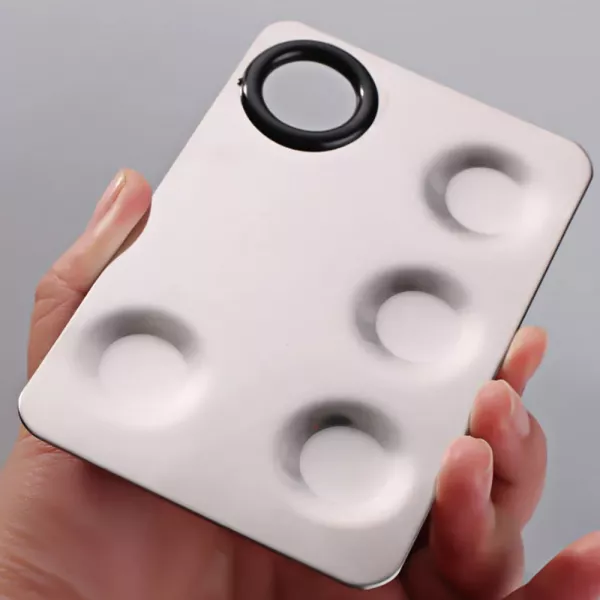 Paleta mixare fond de ten sau vopsele acrilice cu spatula si 4 compartimente, Lila Rossa