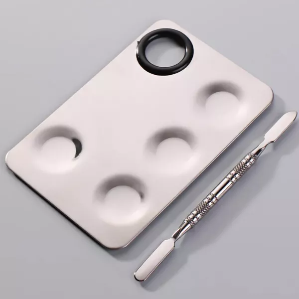 Paleta mixare fond de ten sau vopsele acrilice cu spatula si 4 compartimente, Lila Rossa