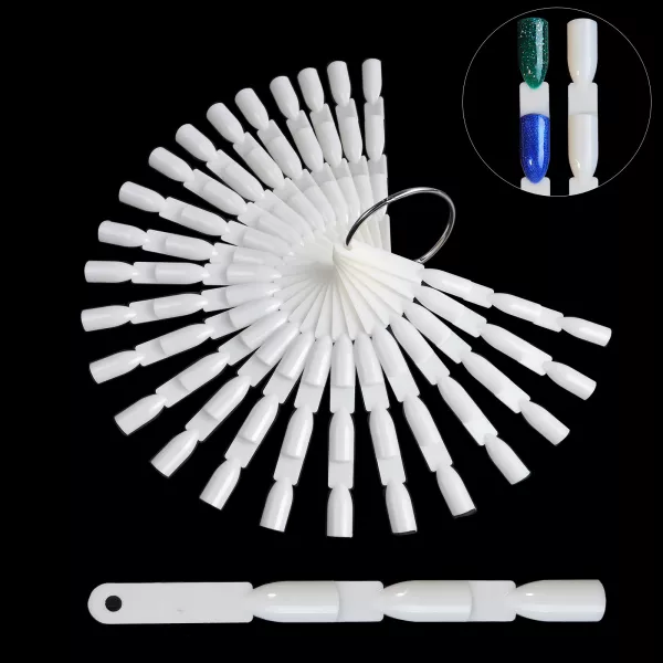 Paletar expunere culori, tipsuri unghii false 50 culori, Natural