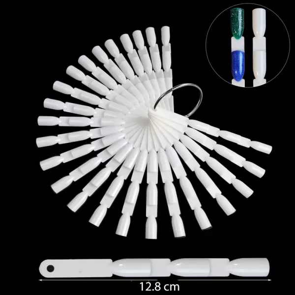 Paletar expunere culori, tipsuri unghii false 50 culori, Natural