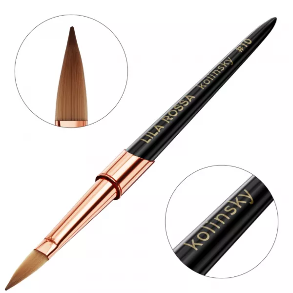 Pensula unghii Acrylic Brush Lila Rossa VIP Premium Kolinsky #10