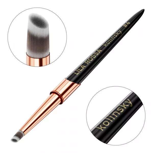Pensula unghii Slant Ombre Lila Rossa VIP Premium Kolinsky #4