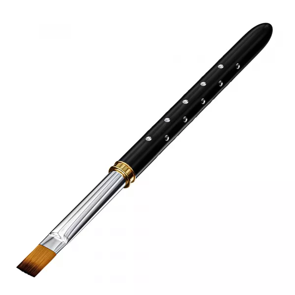 Pensula pentru gel uv, Lila Rossa, maner cu cristale, nb102-10