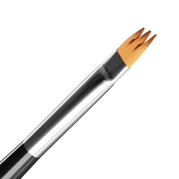 Pensula unghii nail art Lila Rossa, varf zimtat, cu cristale, nr 8