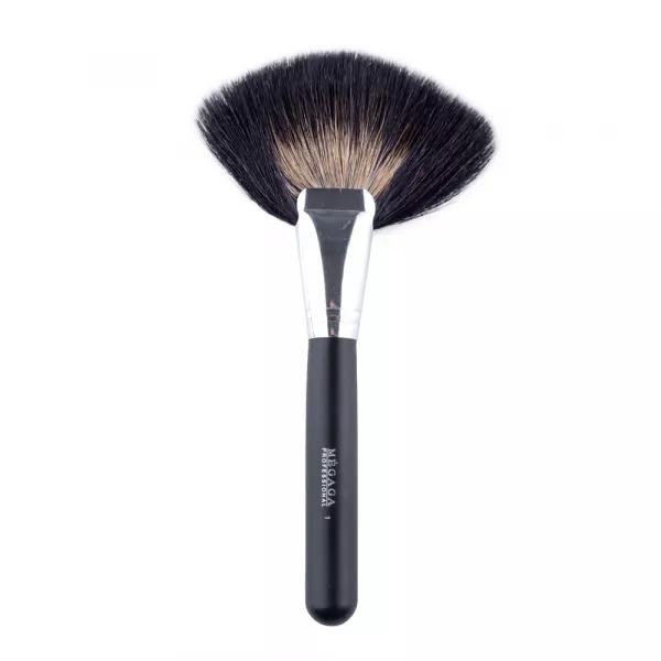 Set pensule makeup, Megaga, cu husa neagra, 22 buc