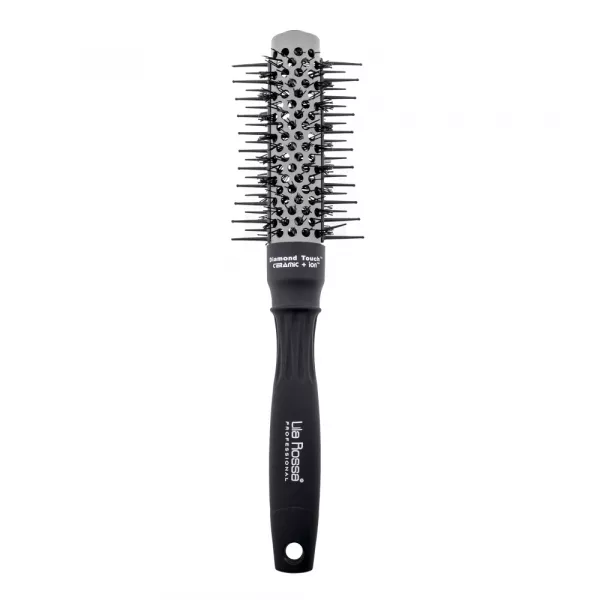 Perie profesionala Lila Rossa, Diamond Touch, din ceramica, neagra, DT25