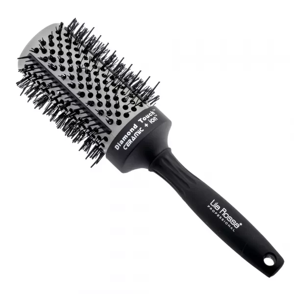 Perie profesionala Lila Rossa Diamond Touch, din ceramica, neagra, dt53