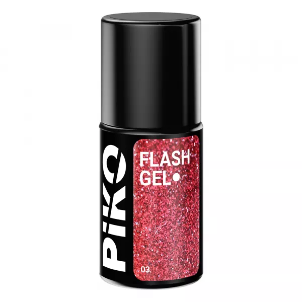 Oja semipermanenta Piko, Flash Gel, 7 g, 03 Red