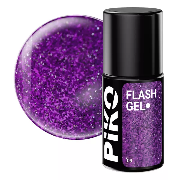 Oja semipermanenta Piko, Flash Gel, 7 g, 09 Purple