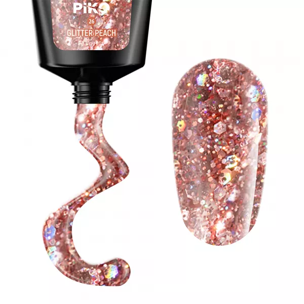 Polygel color, Piko, 30 g,  26 Glitter Peach