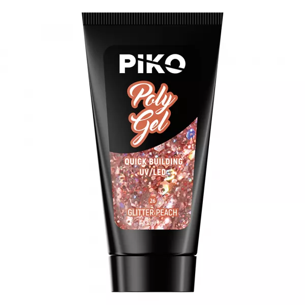 Polygel color, Piko, 30 g,  26 Glitter Peach