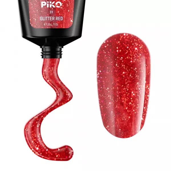 Polygel color, Piko, 30 g, 31 Glitter Red