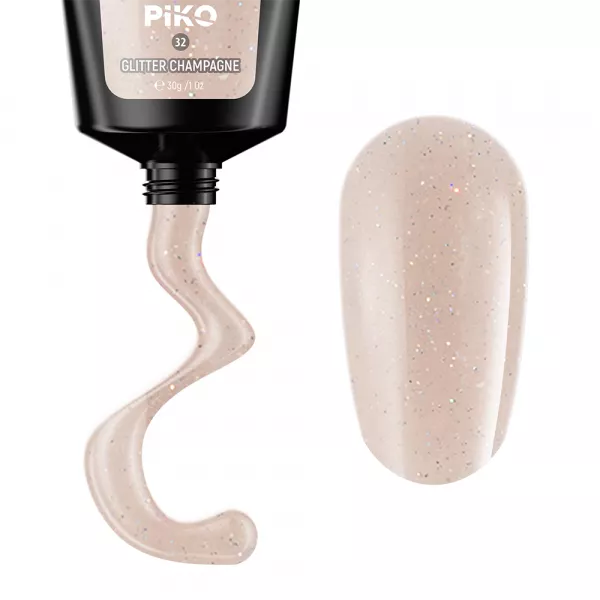 Polygel color, Piko, 30 g, 32 Glitter Champagne