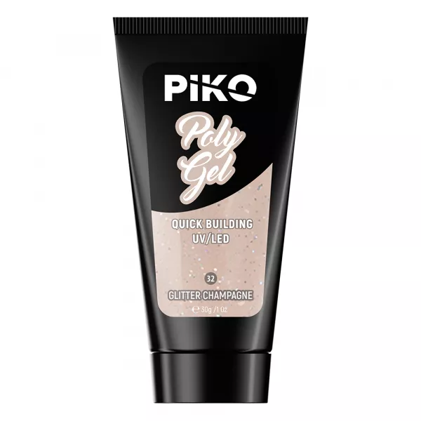 Polygel color, Piko, 30 g, 32 Glitter Champagne