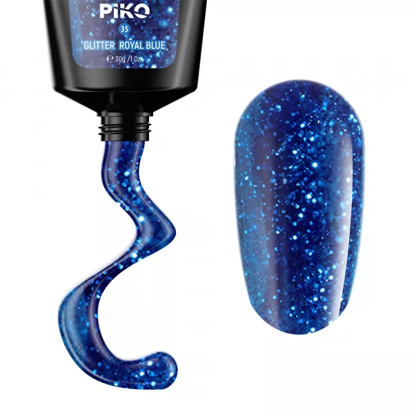 Polygel color, Piko, 30 g, 35 Glitter Royal Blue