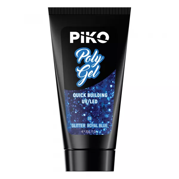 Polygel color, Piko, 30 g, 35 Glitter Royal Blue