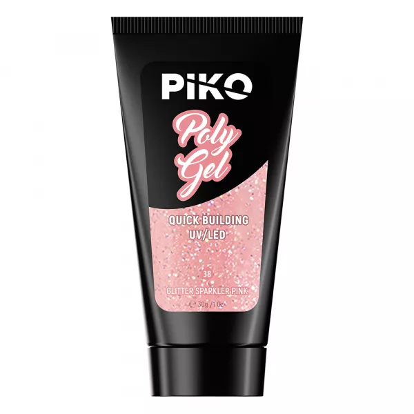 Polygel color, Piko, 30 g, 38 Glitter Sparkler Pink