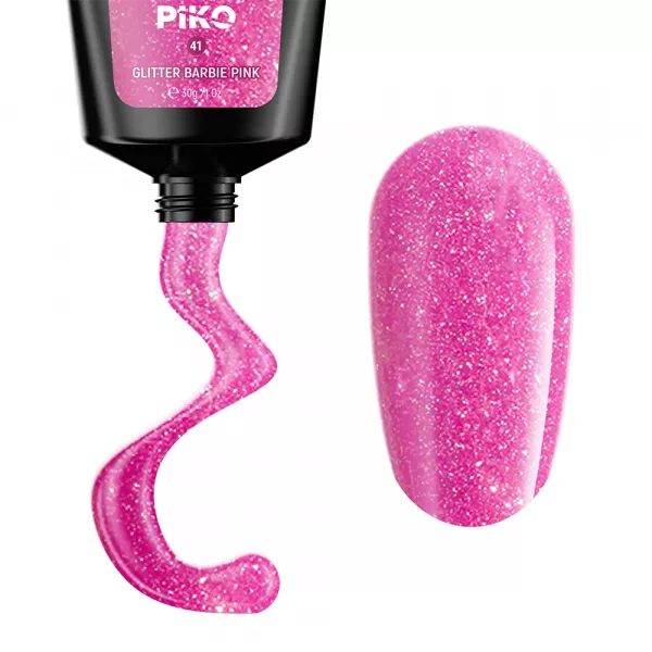 Polygel color, Piko, 30 g, 33  41 Glitter Barbie Pink
