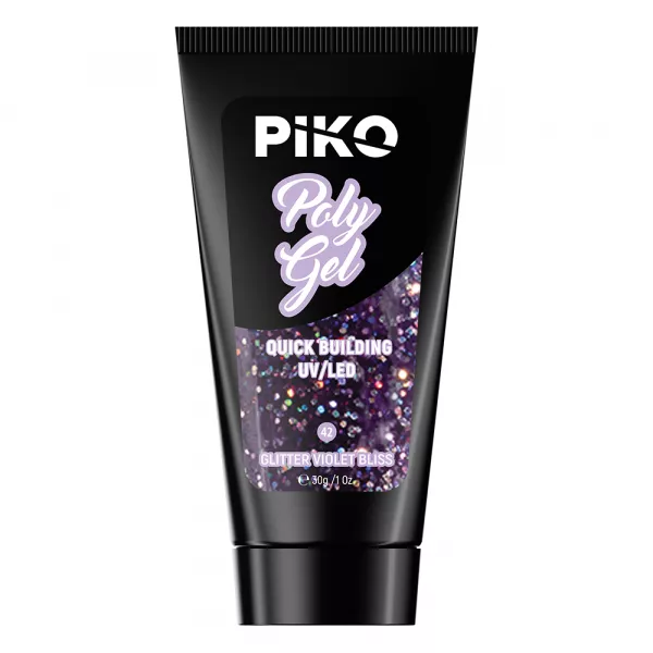 Polygel color, Piko, 30 g, 42 Glitter Violet Bliss
