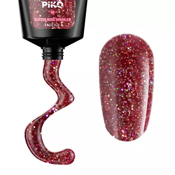 Polygel color, Piko, 30 g, 43 Glitter Rose Sparkler