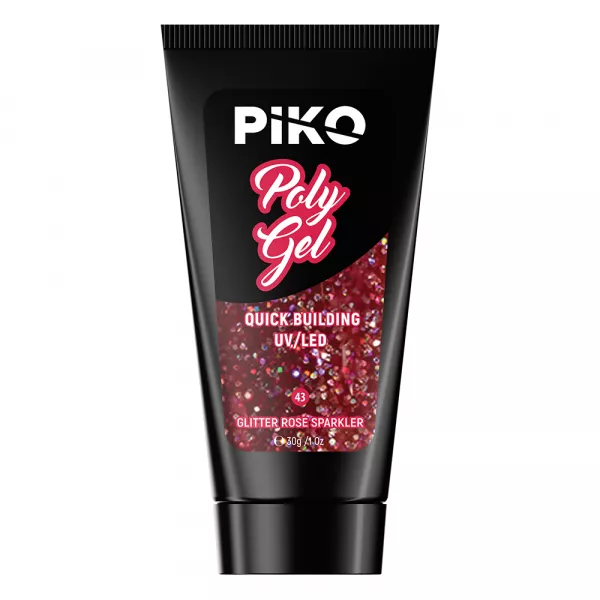 Polygel color, Piko, 30 g, 43 Glitter Rose Sparkler