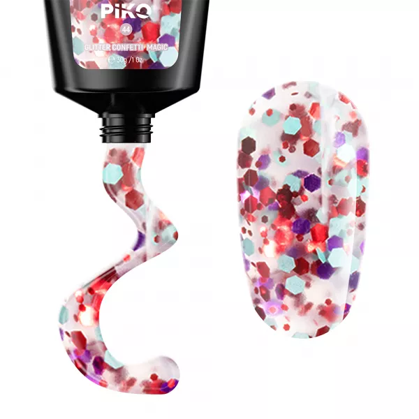 Polygel color, Piko, 30 g,  44 Glitter Confetti Magic