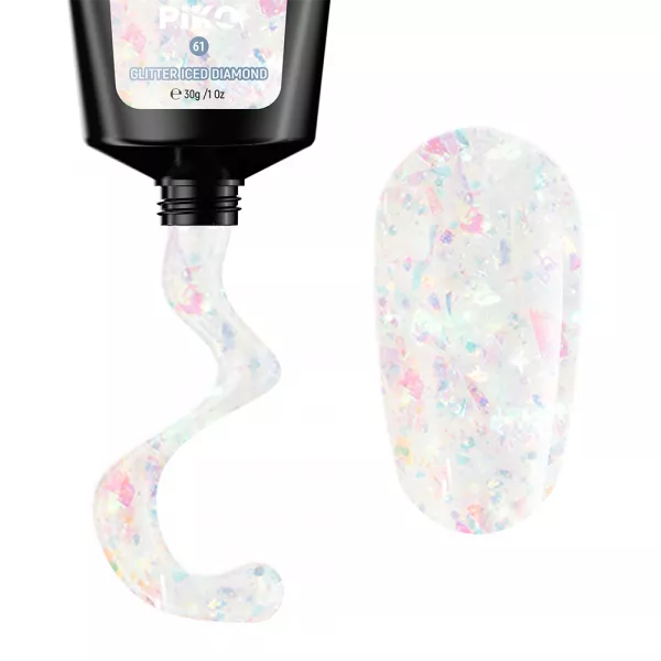 Polygel color, Piko, 30 g, 61 Glitter Iced Diamond
