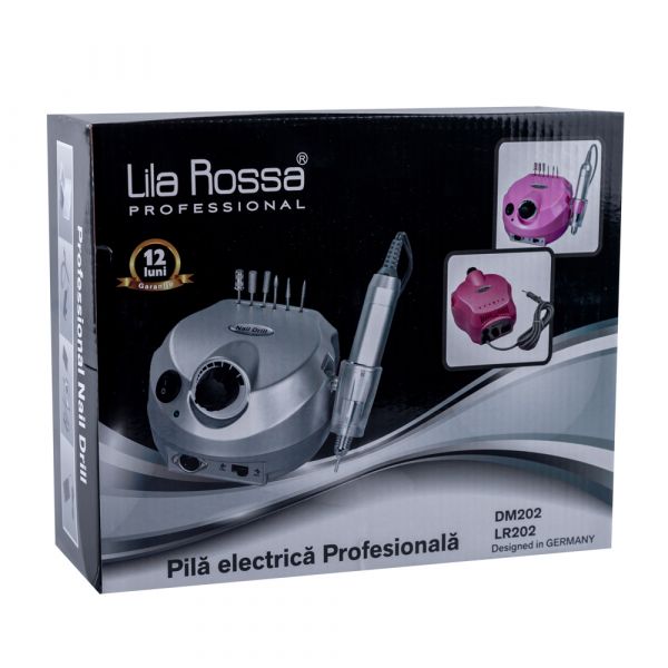 Pila electrica, freza unghii, Lila Rossa, 25.000 rpm, 10 W, silver