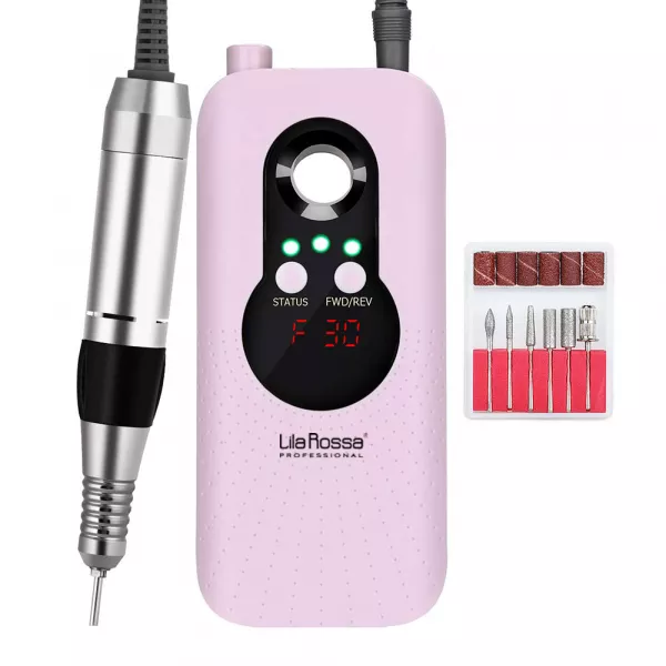 Pila electrica, freza unghii portabila, Lila Rossa, roz, 35.000 rpm