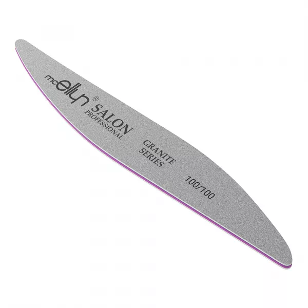 Pila unghii Salon Professional, refolosibila, ovala, gri, granulatie 100/100