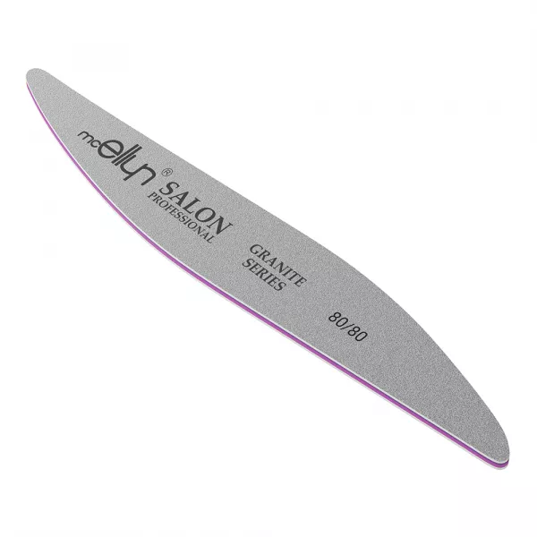 Pila unghii Salon Professional, refolosibila, ovala, gri, granulatie 80/80