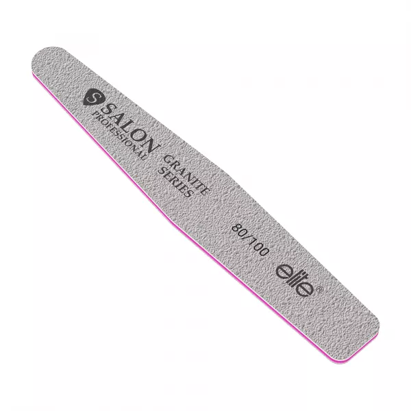 Pila unghii Salon Professional, refolosibila, romb, granulatie 80/100, gri