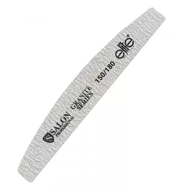 Pila unghii Salon Professional, refolosibila, semiluna, gri, granulatie 150/180