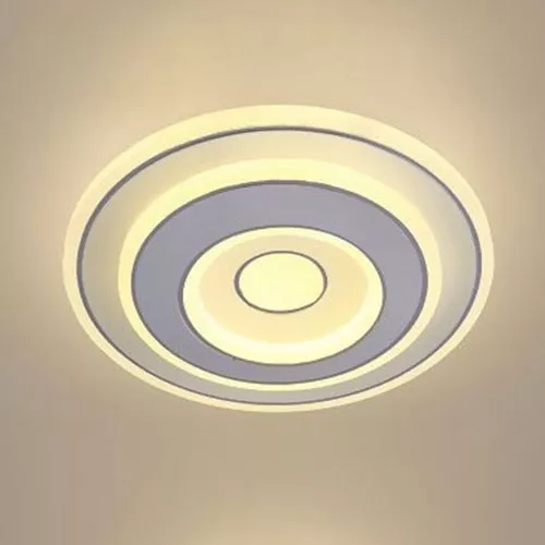 Plafoniera LED cu telecomanda, cerc, lumina reglabila, 100 W, lumina rece, calda, neutra