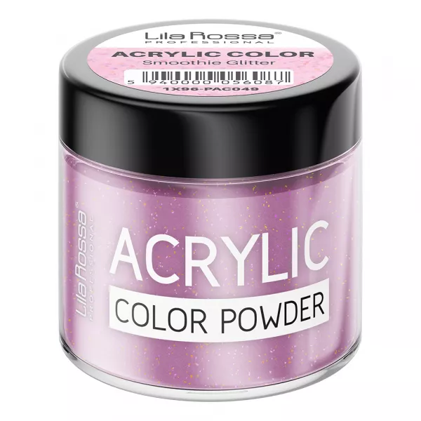 Pudra acrilica color, Lila Rossa, Smoothie Glitter, 7 g