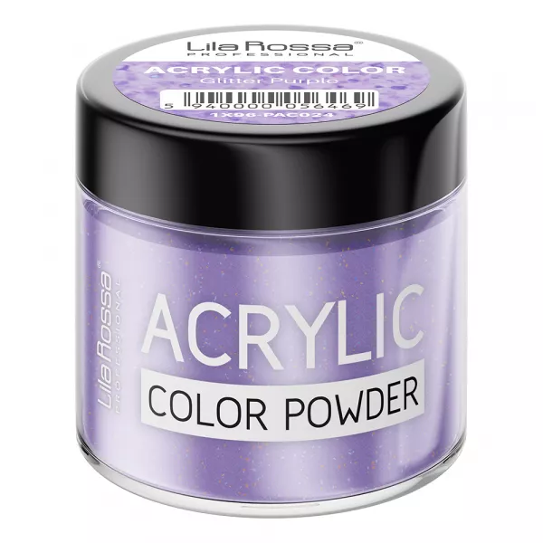 Pudra acrilica color, Lila Rossa, Glitter Purple, 7 g