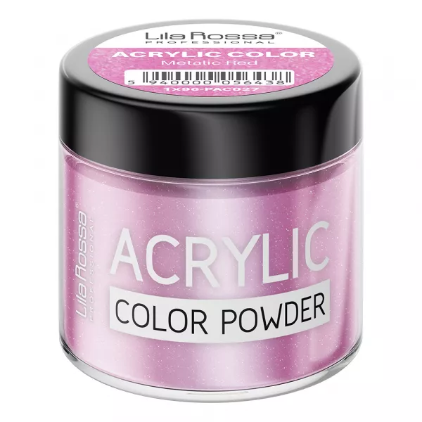Pudra acrilica color, Lila Rossa, Metalic Red, 7 g