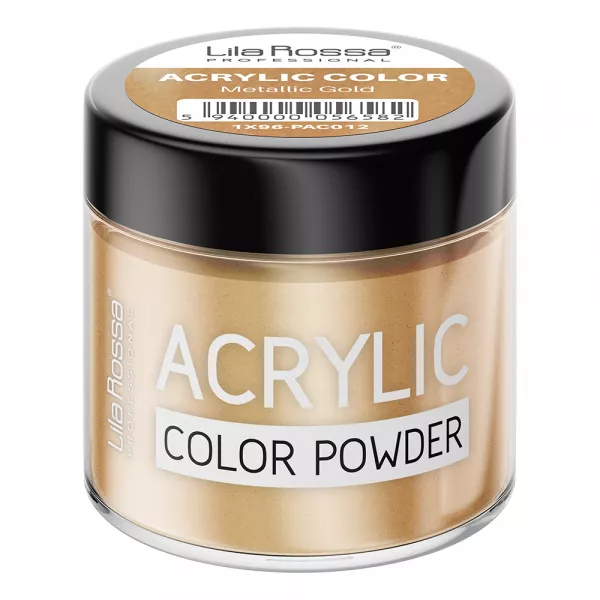 Pudra acrilica color, Lila Rossa, Metallic Gold, 7 g