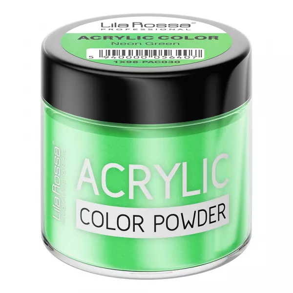 Pudra acrilica color, Lila Rossa, Neon Green, 7 g