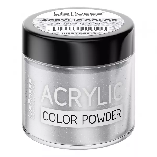 Pudra acrilica color, Lila Rossa, Silver Shimmer, 7 g