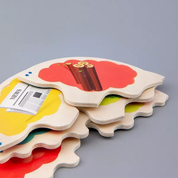 Set 12 Puzzle-uri Karemi de asociere din lemn - Evolution 