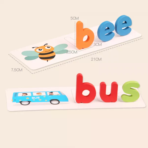 Puzzle Karemi, joc de ortografie, spelling game, joc educativ cu litere si animale, joc invatare limba engleza, K01B-10147