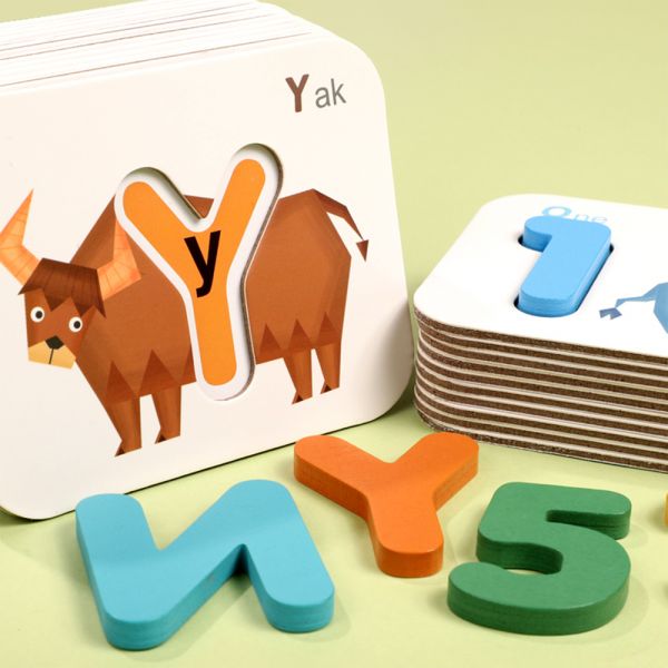 Puzzle Karemi, joc de ortografie, spelling game, joc educativ cu litere si cifre, joc invatare limba engleza, K01B-10149