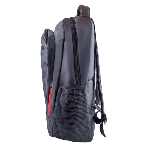 Rucsac laptop Karemi, buzunar frontal, poliester, design casual,  negru