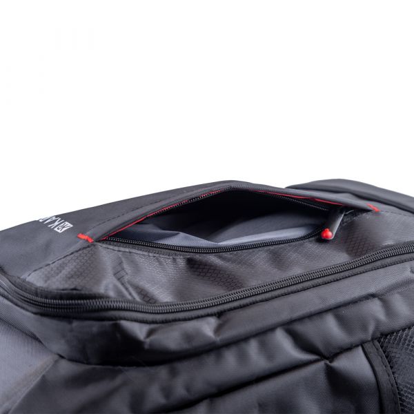 Rucsac laptop Karemi, buzunar frontal, poliester, design casual,  negru