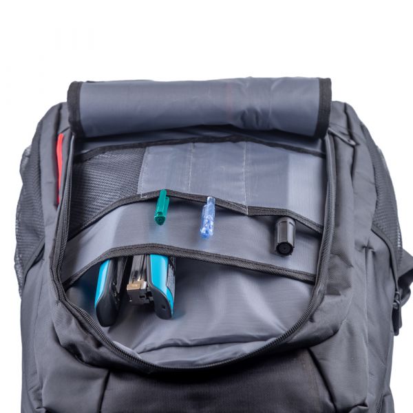 Rucsac laptop Karemi, buzunar frontal, poliester, design casual,  negru