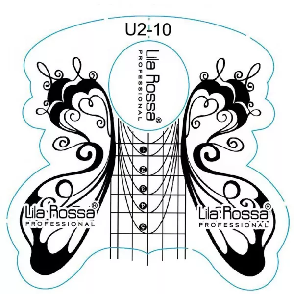 Sabloane unghii fluture, Lila Rossa, 500 buc., U2-10