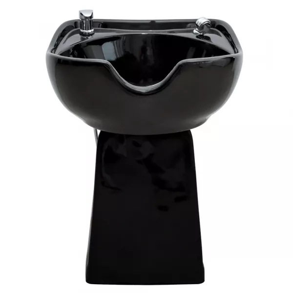 Scafa coafor Lila Rossa, unitate de spalare profesionala pentru salon coafor si frizerie, ceramica, negru, bx-6438